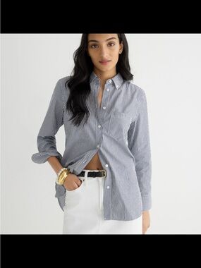 J.Crew Re-Imagined 100% Cotton Striped Button Down Shirt